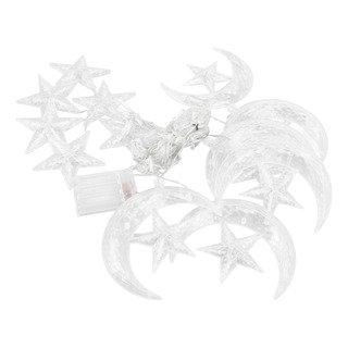 Cadena De Luces Con Forma De Estrella Y Luna, 3,3 Pulgadas, Cadena De Luces Con Forma De Estrella Y Luna, 3,3 Pulgadas,