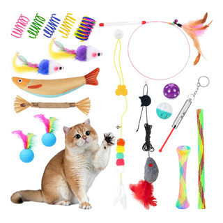 22 Juguetes Para Gato Cuerda Elástica Catnip Ratones Pelota 22 Juguetes Para Gato Cuerda Elástica Catnip Ratones Pelota