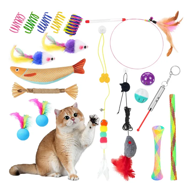 22 Juguetes Para Gato Cuerda Elástica Catnip Ratones Pelota