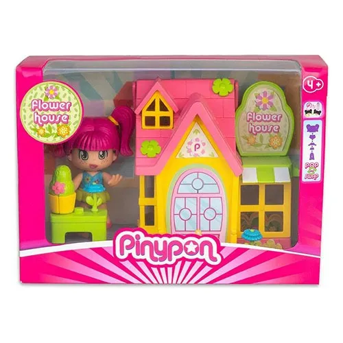Pin Y Pon Casita Rainbow/flower House Con Muñeca Accesorios