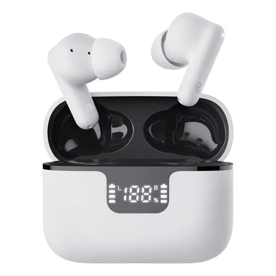 Fone De Ouvido Bluetooth Cancelamento Ativo De Ruído Geonav Cor Branco