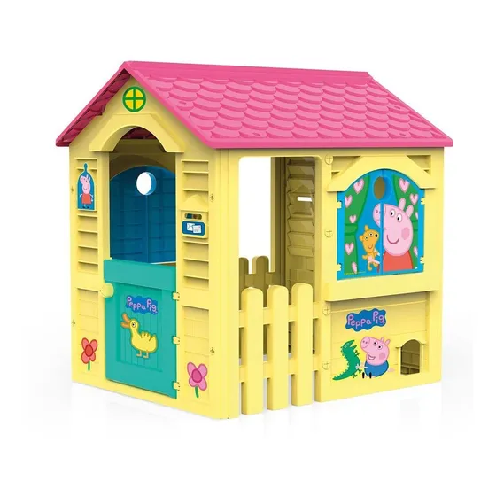 Casa De Juegos Plástica Peppa Pig P/ Niños 1.04mx84cmx1.03m 