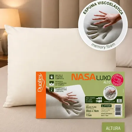Duoflex Nasa Alto Luxo travesseiro tradicional cor branco
