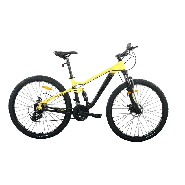 Bicicleta Kawasaki Ninja Doble Suspencion Rodado 29 Color Amarillo