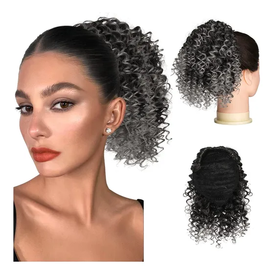 Coleta Rizada Afro De 6 Pulgadas