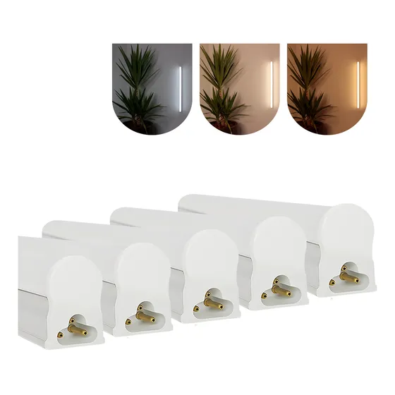 Kit 5 Led Tubular T5 Com Calha 90cm 14w Acoplada Completa
