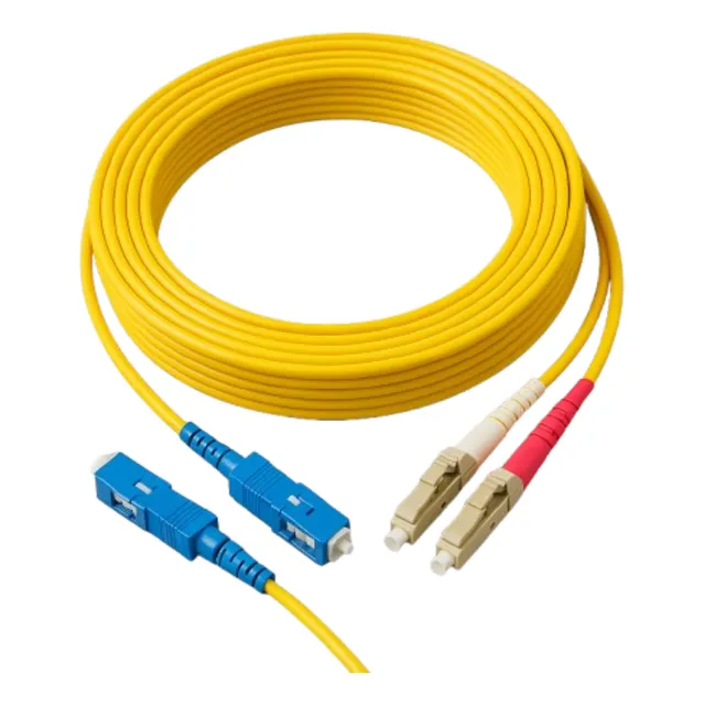 Rollo De Fibra Sm Sc/upc A Lc/upc Duplex De 50 Metros