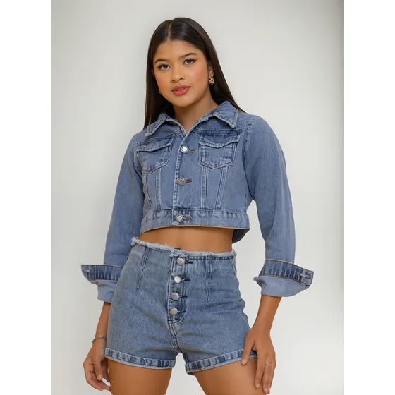  Jaqueta Jeans Juvenil Meninas Roupa Infantil Blogueirinhaua