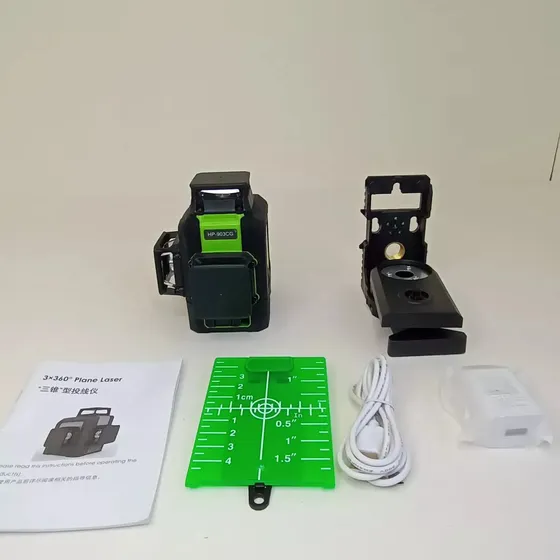 Huepar Nivel Laser Verde 360 Grados 3 Lineas Maleta De Tela