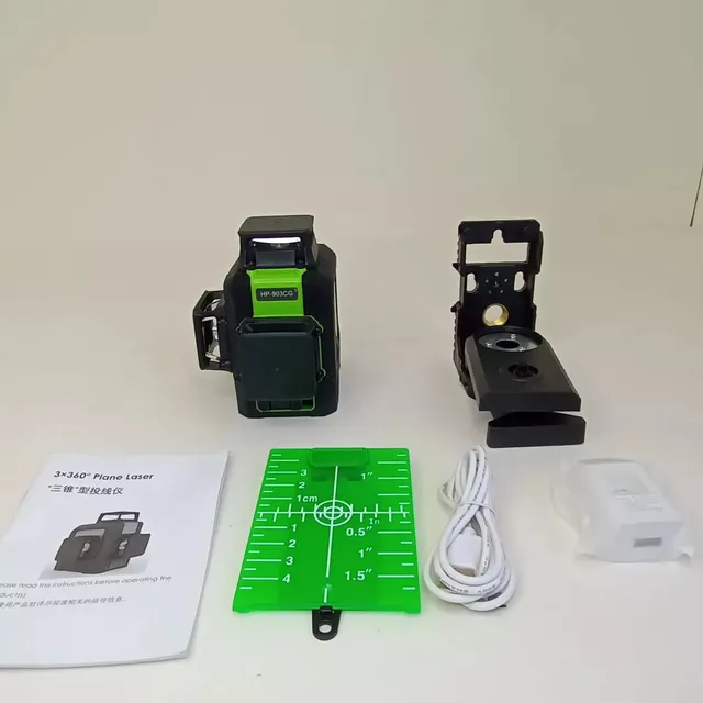Huepar Nivel Laser Verde 360 Grados 3 Lineas Maleta De Tela