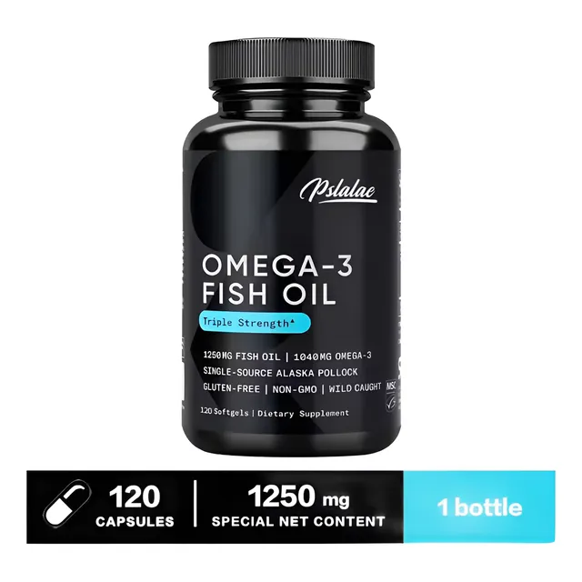 Omega-3 Fish Oil Pslalae - 120 Cápsulas De Suplemento Sin Sabor