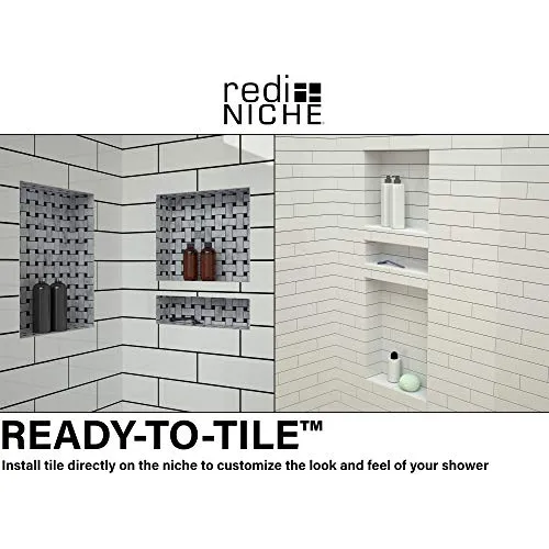 Tile Redi Rnth1620s 20d Nicho Triple Estante Emp Da Negro