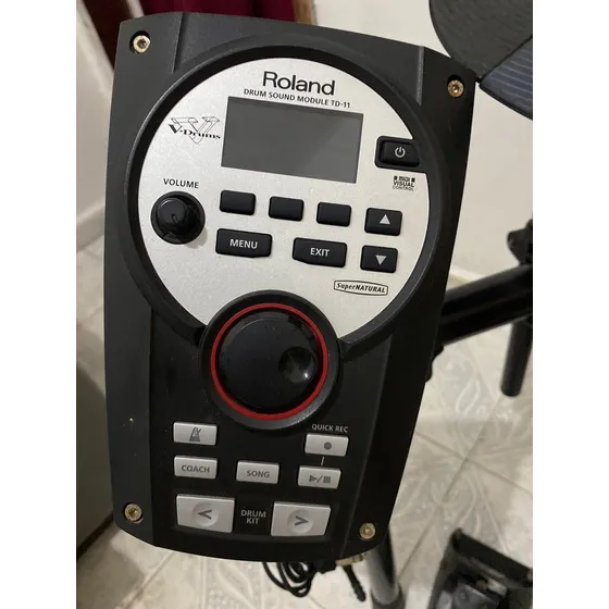 Bateria Eletrônica Roland Td-11k Com Pedais E Banco Baquetas