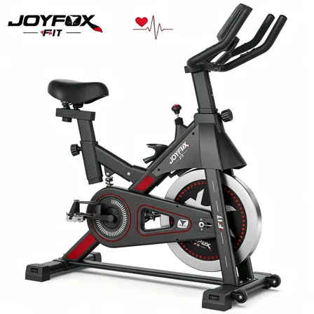 Bicicleta Ergométrica Spinning Joyfox Fit Profissional Mecanica Roda Inércia 13kg Silenciosa Absorção De Choques Cor Vermelho/preto