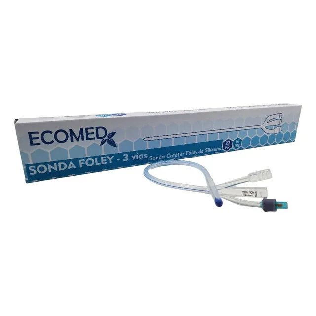 Sonda Foley 3 Vías 22fr En Silicon Ecomed. Caja X 10