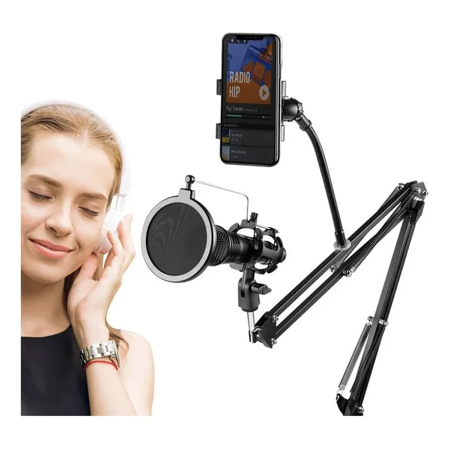 Pp1 Soporte Flexible Pinza Microfono Celular Flexible