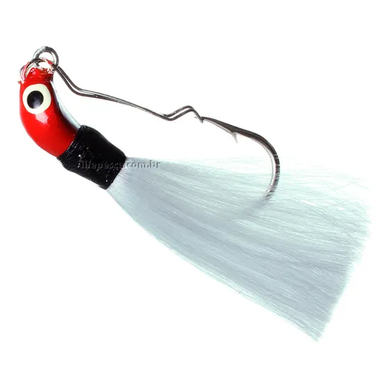 Isca Artificial Lori Jig Anti Enrosco 16gr Cor Vermelha Rabo Branco