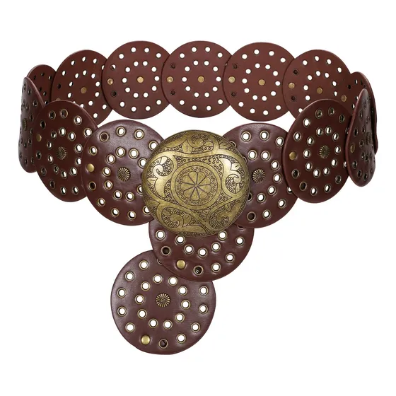 Cinto De Couro Ocidental Feminino Boho Dics Vaquero