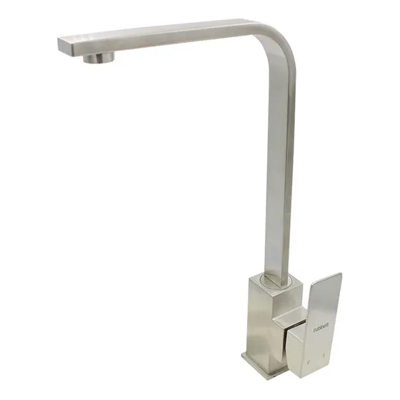 Mezcladora Monomando Para Fregadero Cocina Acero Inoxidable 304 Acabado Satinado