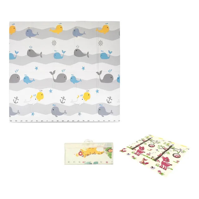 Tapete  Extra Grande Plegable Para Bebé 200x180 Cm Doble Faz