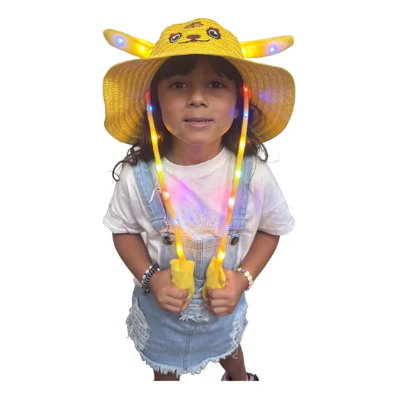 Sombrero Kids Verano Levanta Orejas Con Luz Led 2288
