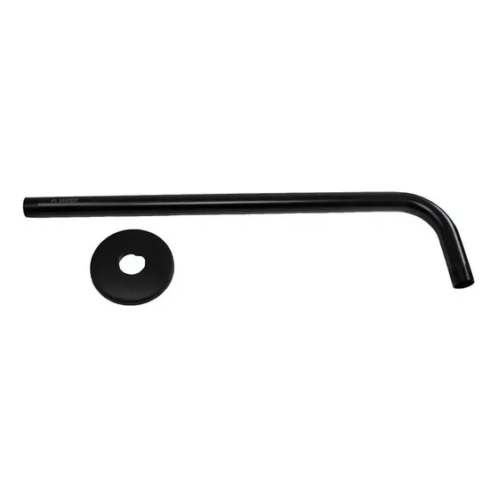 Cuello Regadera Meer 40cm Negro Mate Chapeton Acero