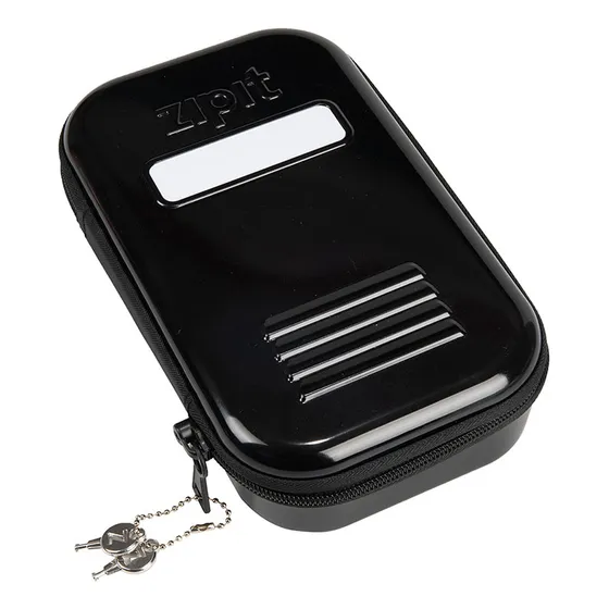 Lapicera Estuche Metalica Cierre Chapa + Juego Llaves Negro Lisa
