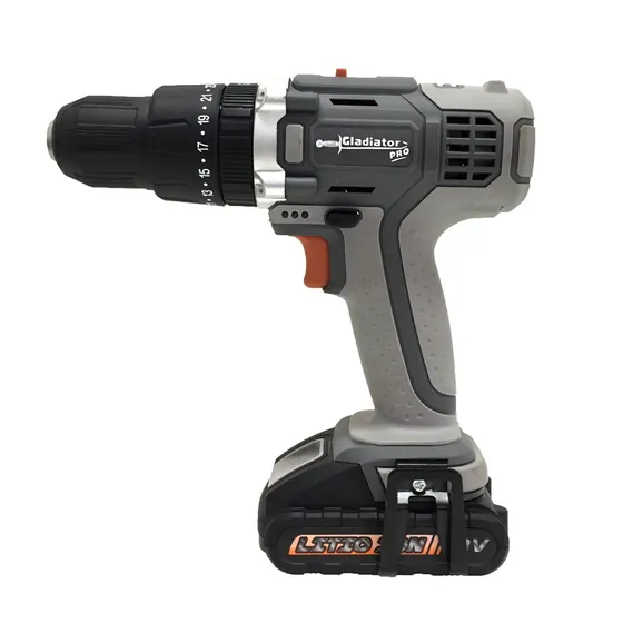 Taladro Atornillador Percutor 18v Litio Gladiator Pro Tp813