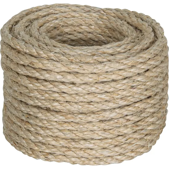 Cuerda Soga Sisal Natural Trenzada 6mm Rollo 15mt Fiero
