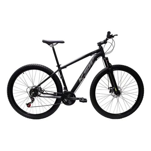 Bicicleta Aro 29 Ksw 12v Freio Hidraulico K7 11/50 Trava Cor Preto