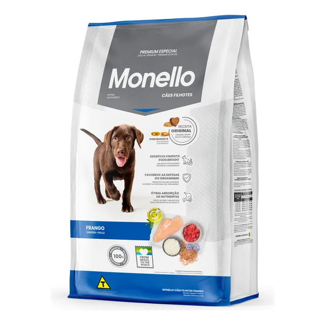 Alimento Monello Premium Especial para perro cachorro sabor pollo de 15 kg