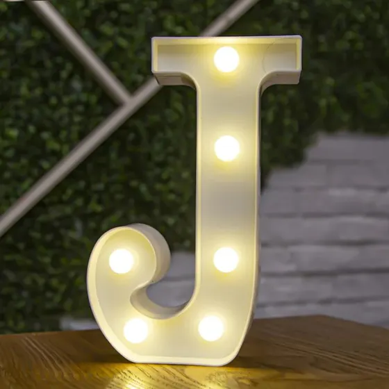 Letra O Numero Con Luz Led Decorativa Hogar Fiesta Luces 