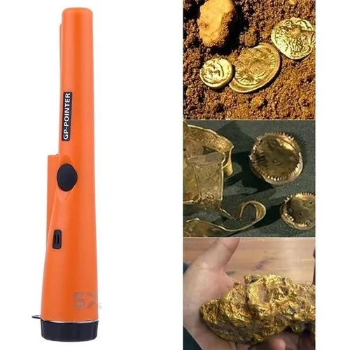 Detector de metales impermeable Gp Pointer, dorado y plateado
