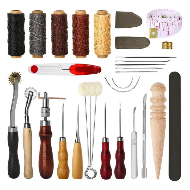 31 Piezas De Herramientas De Costura De Cuero Manualidades