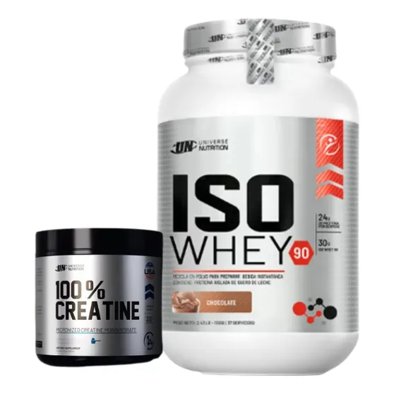 Iso Whey 90 1.1kg + 100% Creatina Universe Nutrition 300 Gr