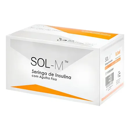 Seringa De 0,5ml Com Agulha Fixa 0,30mmx8mm Blister 100 Unid 0.5 Ml