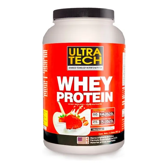 Whey Protein Concentrada X 2 Lb  Ultra Tech Varios Sabores