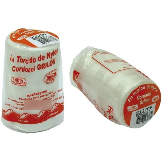 Rolo De Linha P/ Rede De Pesca Fio Torcido 210/08 900m 200g Cor Branco