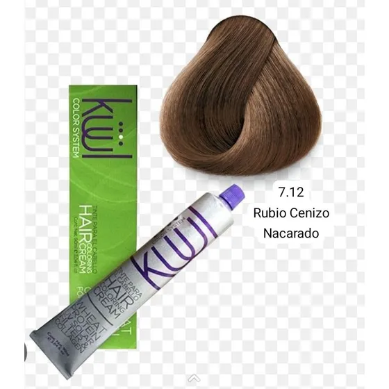 Tintes Kuul 7.12 Rubio Cenizo Nacado 90ml + Agua 