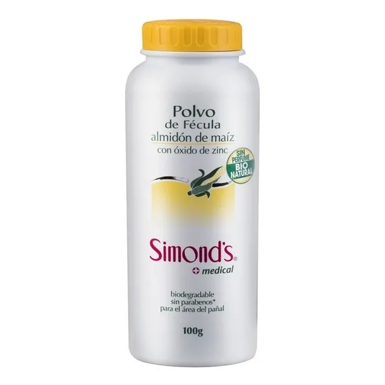 Talco Vegetal Simonds Polvo de Fecula con oxido de Zinc 100g