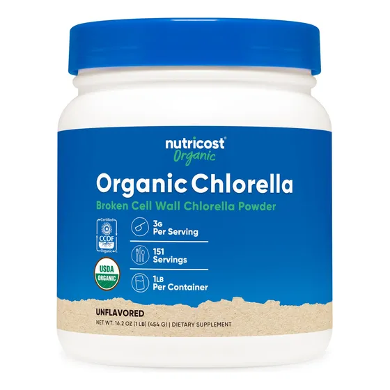 Suplemento Nutricost De Clorella Orgánica En Polvo 473 Ml - 