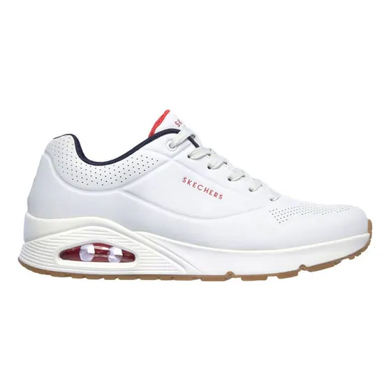 Tenis Skechers Uno Stand On Air Hombre-blanco/rojo