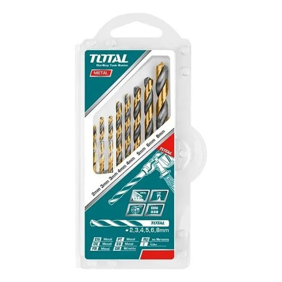 Juego De 8 Brocas Mechas Kit Acero Rapido Hss De 2 Mm A 8 Mm