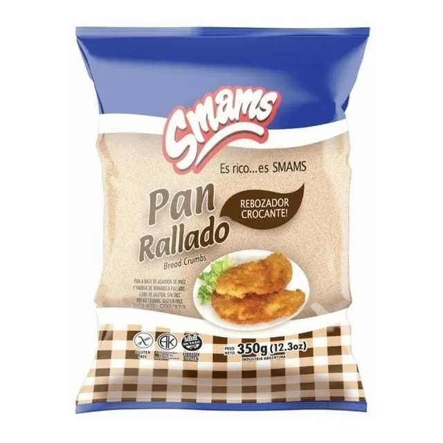 Pan Rallado Rebozador Crocante Libre De Gluten Smams 350gr