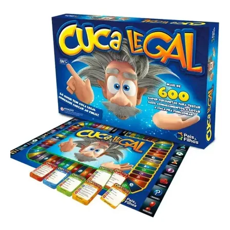 Jogo De Tabuleiro Cuca Legal Pais & Filhos + 600 Perguntas