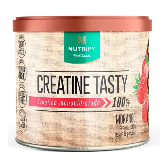 Creatina Monohidrata Creatine Tasty Nutrify Morango 210g