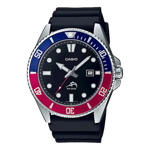 Reloj Casio Mdv-106, Casio Marlin Duro, Bisel Pepsi Color de la correa Negro