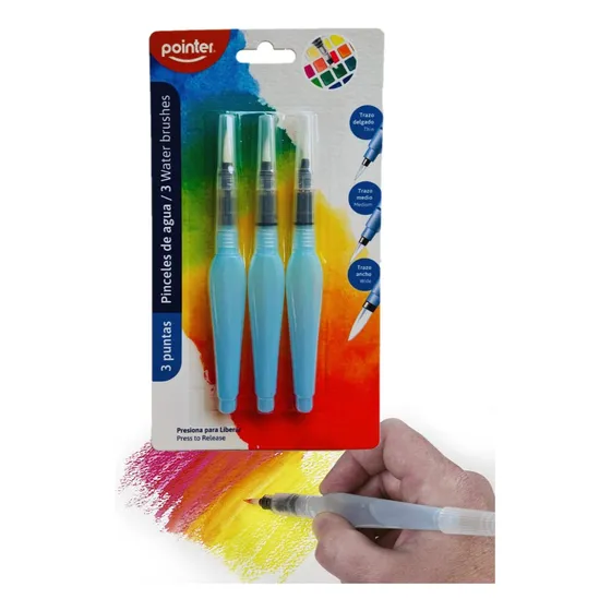 Pinceles De Agua Perfectos Para Acuarela Pointer X3 S,m,l