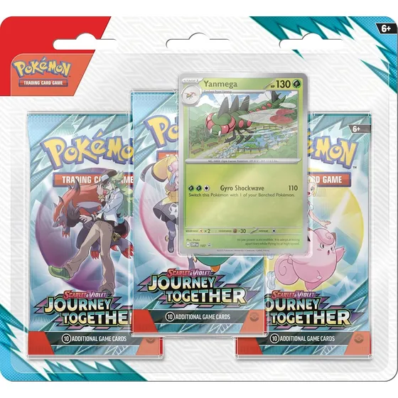 Pokémon Tcg Journey Together Three Booster Blister Yanmega Idioma Español