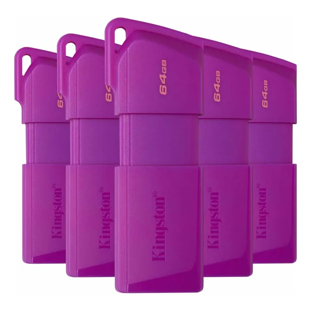 Kit 5 Memoria Usb 64gb Kingston Kc-u2l64-7lp Exodia Purple Color Violeta